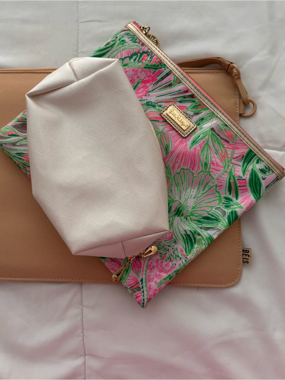 Travel Pack Bundle - BEIS Laptop Zip Case, Lily Pulitzer Clear Zip + Zip Pouch